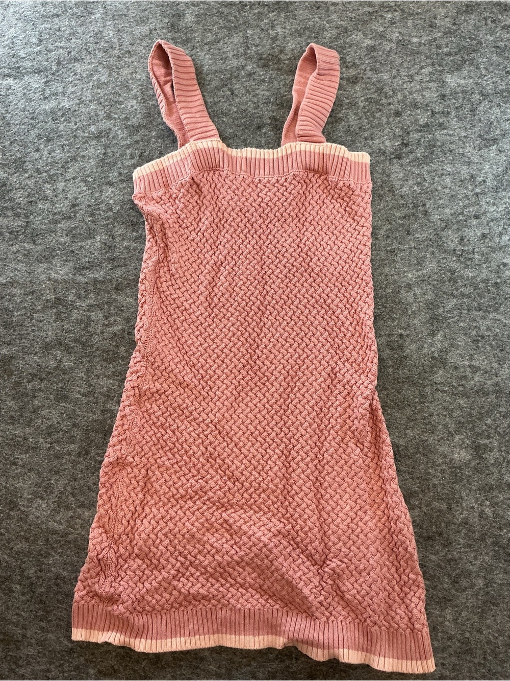 Sancia Textured Pink Knit Tank Dress Size S